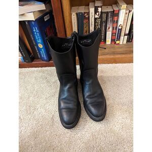 reyme black cowboy boots sz 6 mens excellent condition rubber soles